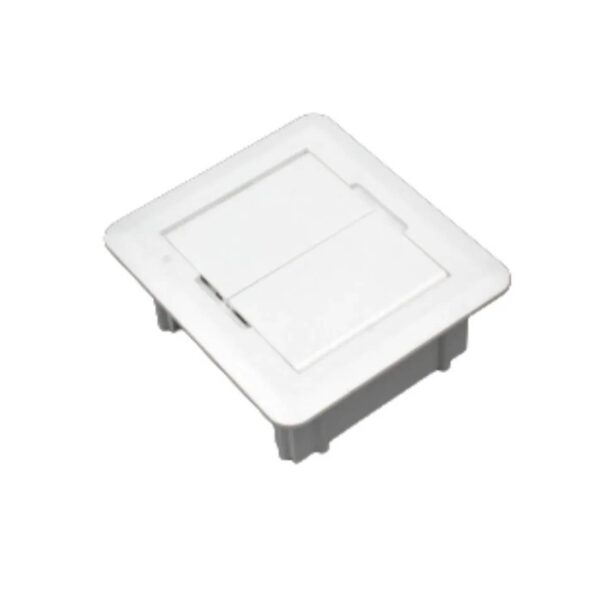 Caixa de embutir Universal Quadrada 2Bl+ S/Bl- Sem Fundo- Branco - Dutotec