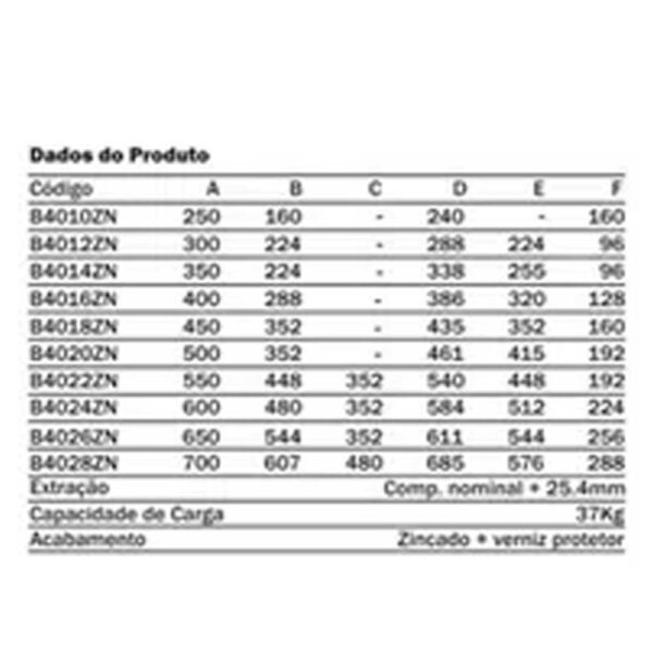 CORREDIÇA H45 400MM - HDT - Image 5