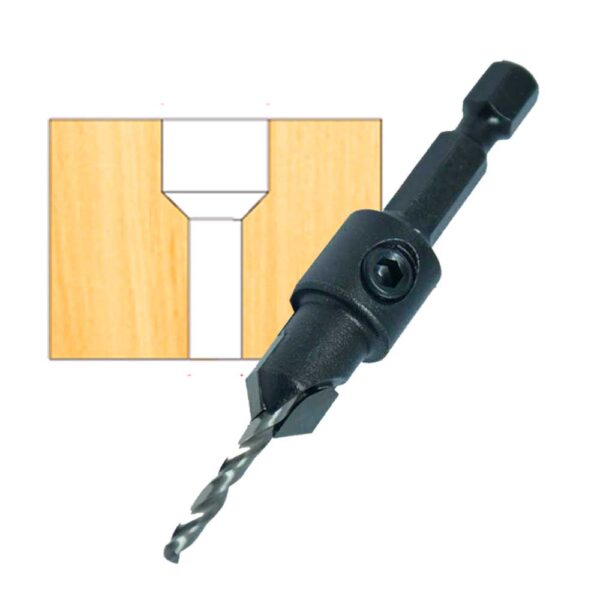 Escareador 9,5Mm Com Broca 4Mm Hex/54 (As04004S) - Wpw