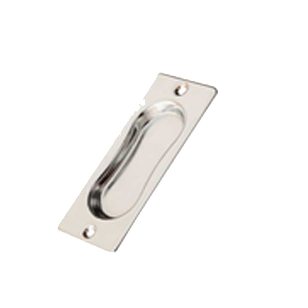 Puxador Concha Sobrepor Cega Cromado - 10Cm - Perfil RD