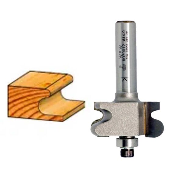 Fresa Tipo Puxador C/ Rolamento [R2,5] 44Mm X 12 H12/76 (Ro70012) - Wpw