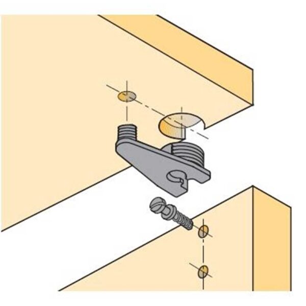 Vb36 19 (Rafix) Preto C/ Parafuso (25UND) - Hettich - Imagem 2