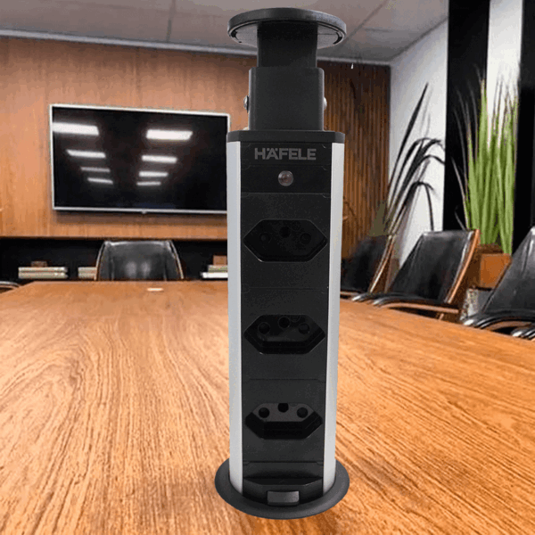 Torre Tomada Powerdock H3-P 110-250V 16A Preto - Hafele - Image 4