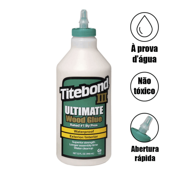 Cola III Ultimate Wood Glue 1,05kg – Titebond - Imagem 2