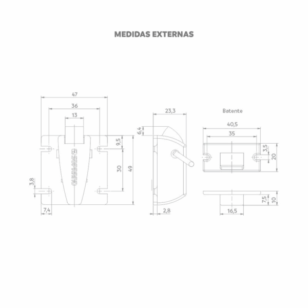 Fechadura para Móveis Magnetica Invisivel - Soprano - Imagem 4